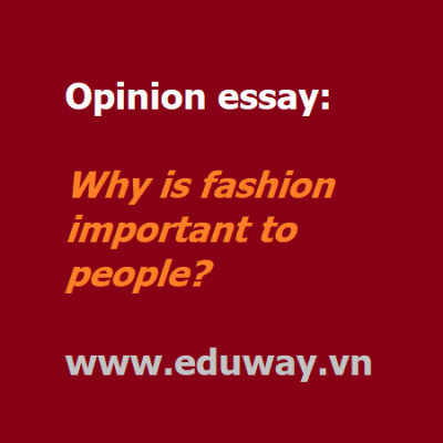 Opinion Essay Why Is Fashion Important To People Eduway