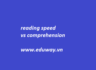 Reading speed and comprehension