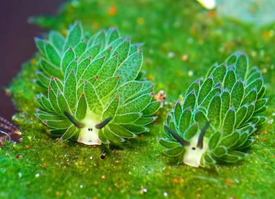 Loài sên biển giống cừu có khả năng quang hợp Loài sên biển giống cừu có khả năng quang hợp